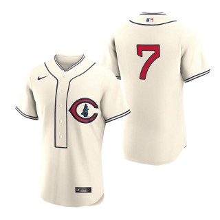 Men's Chicago Cubs Yan Gomes Cream 2022 Field of Dreams Authentic Jersey