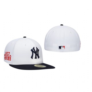 New York Yankees White Navy 1977 World Series Two-Tone Hat