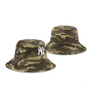 New York Yankees Camo 2021 Armed Forces Day Bucket Hat