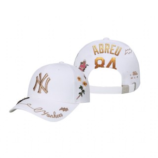 New York Yankees Albert Abreu White Blossom Adjustable Hat