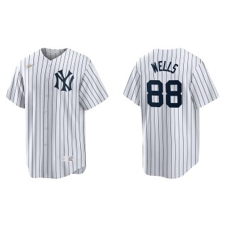Youth Austin Wells Yankees White Cooperstown Collection Jersey