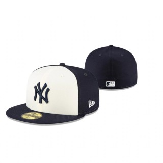 Yankees White Navy Cooperstown Collection Hat