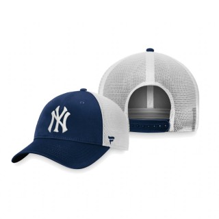 New York Yankees Navy White Core Trucker Snapback Hat