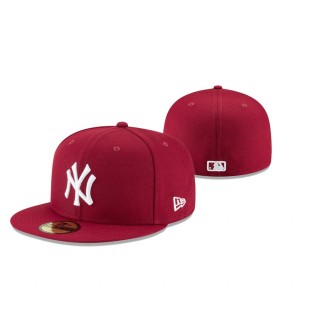 Yankees Crimson Fashion Color Basic 59FIFTY Fitted Hat