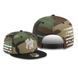 New York Yankees Camo Flag Fade 9FIFTY Snapback Hat