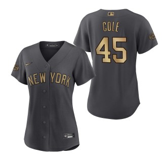 Women's Gerrit Cole New York Yankees American League Charcoal 2022 MLB All-Star Game Replica Jersey