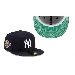 Yankees Navy Green Paisley Undervisor 59FIFTY Fitted Hat