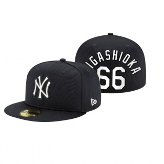 Yankees Kyle Higashioka Navy 2021 Clubhouse Hat