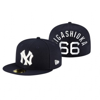 Yankees Kyle Higashioka Navy 2021 Field of Dreams Hat