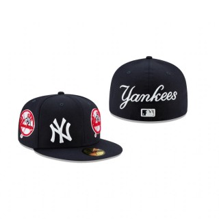 Yankees Logo Wrap Navy 59FIFTY Fitted Hat