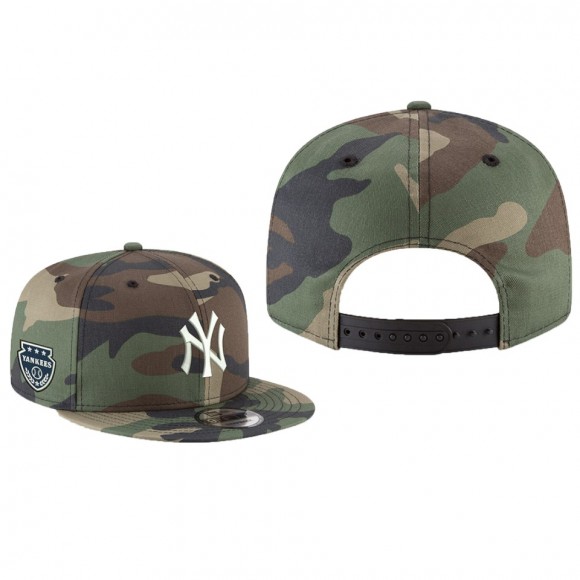 New York Yankees Camo Military Patch 9FIFTY Snapback Hat