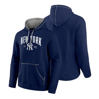 New York Yankees Navy Gray Ultimate Champion Logo Pullover Hoodie