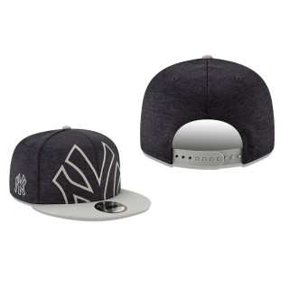 Yankees Navy Gray Stadium Collection Overshadow 9FIFTY Adjustable Snapback Hat
