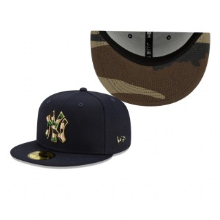 Yankees Navy Pop Camo Undervisor 59FIFTY Hat