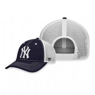 New York Yankees Navy White Sport Resort Trucker Snapback Hat