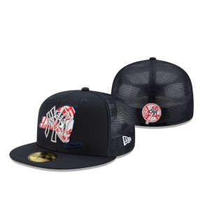 Yankees Navy State Fill Meshback Hat