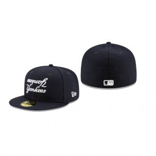 Yankees Navy Team Mirror 59FIFTY Fitted Hat