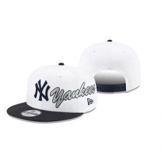 New York Yankees White Vintage 9FIFTY Snapback Hat