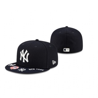 Yankees Navy Visor Hit 59Fifty Fitted Hat