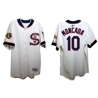 Yoan Moncada Chicago White Sox 1917 Throwback Independence Day Stars Stripes Jersey