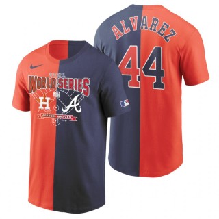 Houston Astros Yordan Alvarez Charcoal 2021 World Series Matchup Split T-Shirt