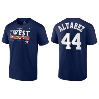 Yordan Alvarez Houston Astros Navy 2022 AL West Division Champions Locker Room T-Shirt
