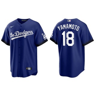 Yoshinobu Yamamoto Los Angeles Dodgers Royal City Connect Replica Jersey