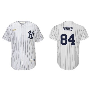 Youth New York Yankees Albert Abreu White Cooperstown Collection Jersey