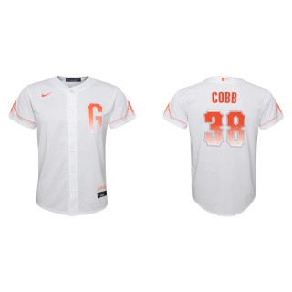 Youth Giants Alex Cobb White 2021 City Connect Replica Jersey