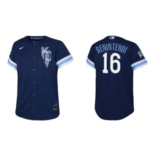 Youth Andrew Benintendi Royals Navy 2022 City Connect Replica Jersey