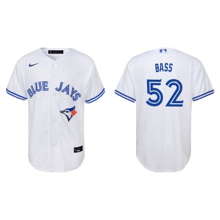 Youth Toronto Blue Jays Anthony Bass White Replica Home Jersey