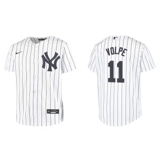 Youth Anthony Volpe White Replica Home Jersey