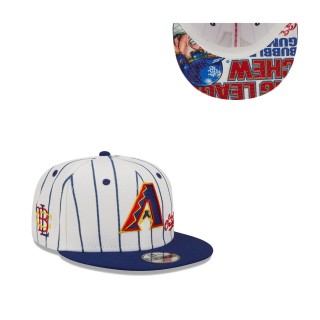 Youth Arizona Diamondbacks White Navy MLB x Big League Chew Original 9FIFTY Snapback Adjustable Hat