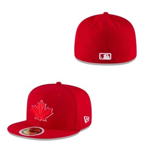 Youth Toronto Blue Jays Red Authentic Collection 59FIFTY Fitted Hat