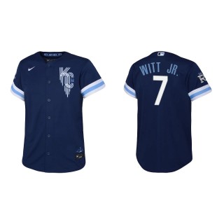 Youth Bobby Witt Jr. Royals Navy 2022 City Connect Replica Jersey