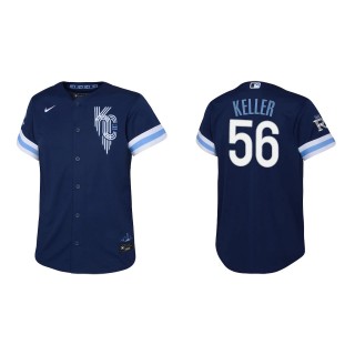 Youth Brad Keller Royals Navy 2022 City Connect Replica Jersey