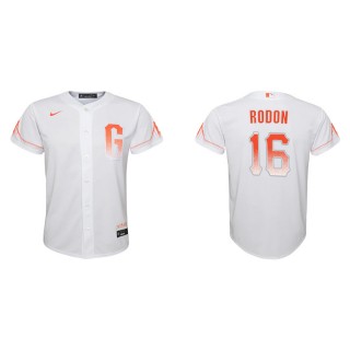 Youth Giants Carlos Rodon White 2021 City Connect Replica Jersey