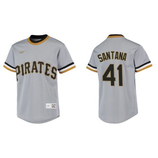 Youth Pittsburgh Pirates Carlos Santana Gray Cooperstown Collection Jersey