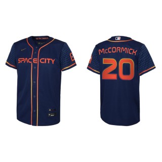 Youth Astros Chas McCormick Navy 2022 City Connect Replica Jersey