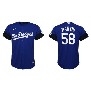 Youth Los Angeles Dodgers Chris Martin Royal City Connect Replica Jersey