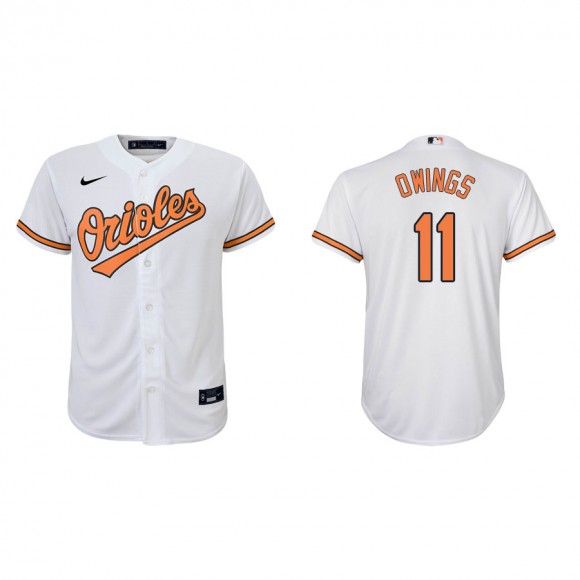 Youth Orioles Chris Owings White Replica Home Jersey