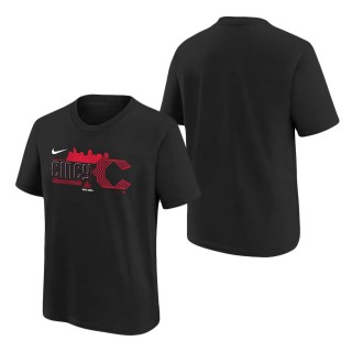 Youth Cincinnati Reds Black 2023 City Connect Graphic T-Shirt