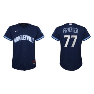 Youth Clint Frazier Cubs Navy 2021 City Connect Replica Jersey