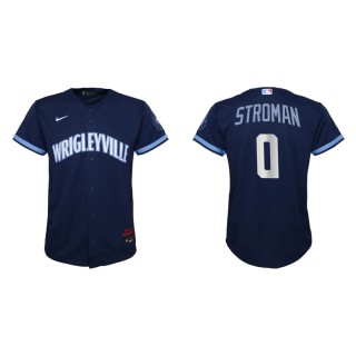 Youth Marcus Stroman Cubs Navy 2021 City Connect Replica Jersey