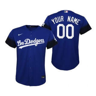 Youth Los Angeles Dodgers Custom Nike Royal 2021 City Connect Replica Jersey