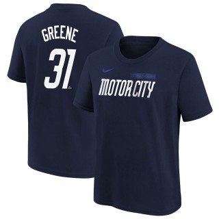 Youth Detroit Tigers Riley Greene Navy 2024 City Connect T-Shirt
