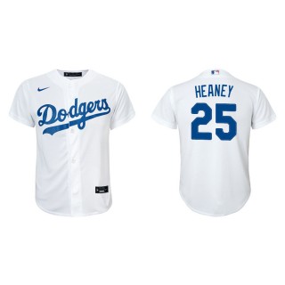Youth Andrew Heaney Dodgers White Replica Home Jersey
