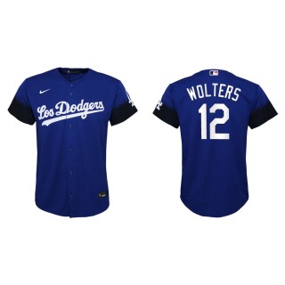 Youth Tony Wolters Dodgers Royal 2021 City Connect Replica Jersey