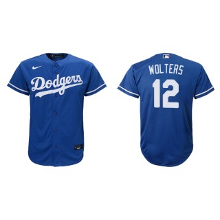 Youth Tony Wolters Dodgers Royal Replica Alternate Jersey