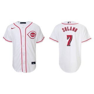 Youth Reds Donovan Solano White Replica Home Jersey